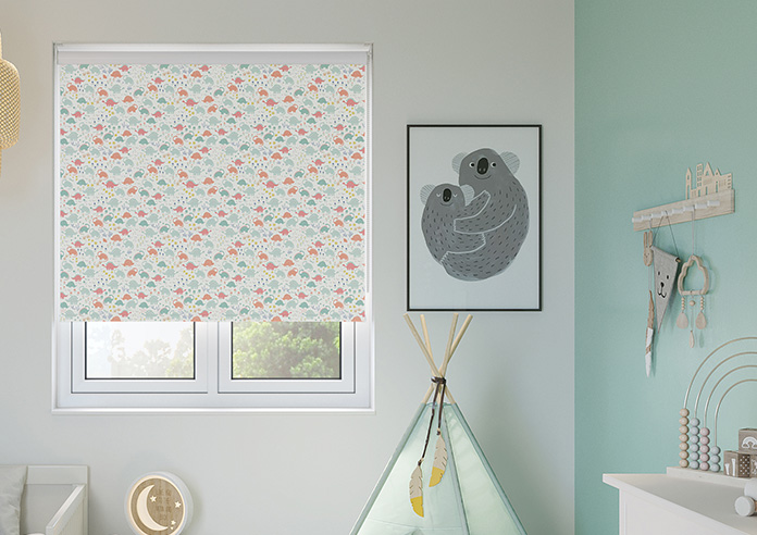 Dino Floral, Cretaceous Corals - Twist&Fit Roller Blind - Image 3